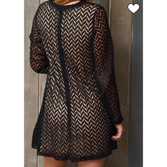 Blu Pepper Black Woven  Mini Dress - Picture 2 of 8